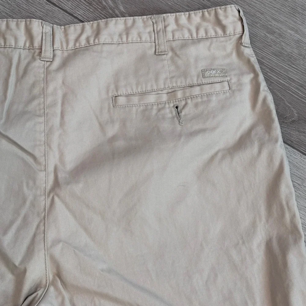 Parx Chino Pants Mens 35x30 Khaki Beige Cotton Straight Leg Trousers Casual